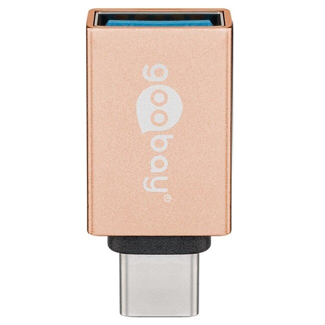 USB-C (m) auf USB-A (w) Adapter | kompakt | USB 3.0 | OTG | gold