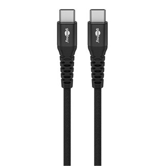 Goobay Goobay USB-C Supersoft Textilkabel | USB 2.0 | PD 60W | Schwarz | 2 Meter