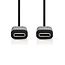 Nedis USB-C Kabel | USB 3.0 5 Gbps | PD 60W | 4K 60Hz | Schwarz | 2 Meter