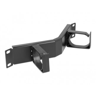 DeLOCK 10 Zoll Blindabdeckung mit 2 Kabelösen | V-Design | 1U | Schwarz