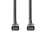 Nedis USB-C Kabel | USB 3.2 20 Gbps | PD 100W | 4K 60Hz | Schwarz | 2 Meter