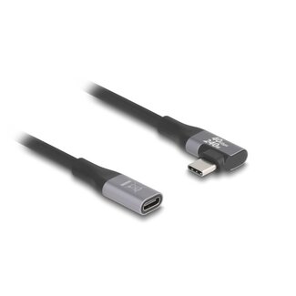DeLOCK Delock USB-C Verlängerungskabel | Winkel/gerade | USB4 20 Gbps | PD 240W | 4K 60Hz | 2 Meter