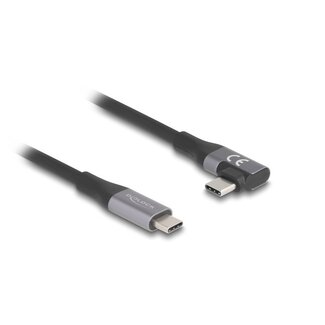 DeLOCK Delock USB-C Kabel | Winkel/Recht | USB4 20 Gbps | PD 240W | 4K 60Hz | 2 Meter