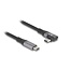 Delock USB-C Kabel | Winkel/Recht | USB4 20 Gbps | PD 240W | 4K 60Hz | 2 Meter