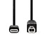 Nedis USB-C auf USB-B Kabel | USB 2.0 | bis 2A | Schwarz | 2 Meter