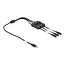 USB-C auf 3x DC-Stecker Verteiler | 5,5 x 2,1mm | max. 5V/3A (15W) | Schalter | Schwarz | 1 Meter