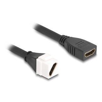DeLOCK HDMI Keystone Modul - HDMI2.1 (8K 60Hz + HDR) Weiß 0,20 m