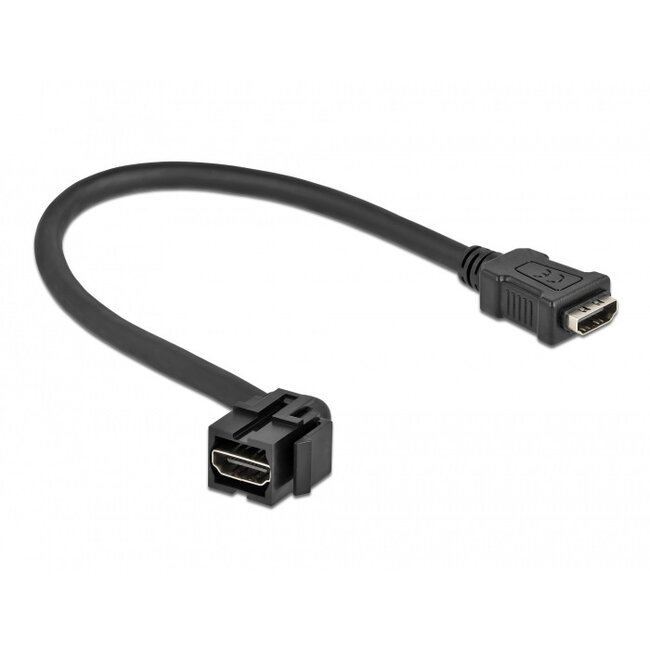 HDMI Winkel Keystone Modul 110° Abwärts - HDMI 1.4 (4K 30Hz) Schwarz 0,30 m