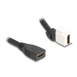 DeLOCK HDMI Keystone Modul 45° oben - HDMI2.1 (8K 60Hz HDR) Weiß 0,20m