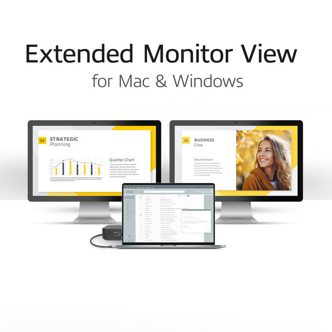 ACT USB-C Dockingstation | 2x HDMI 4K 60Hz, 7x USB-A/C, PD 85W, RJ45 & 3,5mm | DisplayLink | 1 Meter