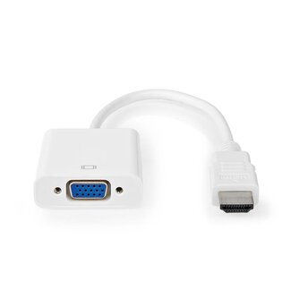 Nedis Nedis HDMI-auf-VGA + 3,5mm Klinkenadapter | Weiß | 0,20 m