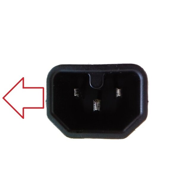 C15 (rechtswinklig/links) - C14 Stromkabel für UPS/PDU | 3x 1,00mm² (Gummi) | Schwarz | 1 Meter