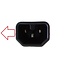 C15 (rechtswinklig/links) - C14 Stromkabel für UPS/PDU | 3x 1,00mm² (Gummi) | Schwarz | 1,8 Meter
