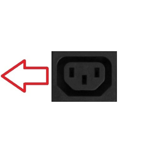 Nedis C13 (rechtswinklig/rechts) - C14 Stromadapter | Schwarz