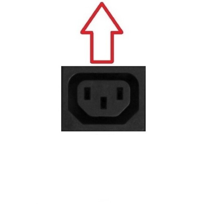 Nedis C13 (abgewinkelt/unten) - C14 Stromadapter | Schwarz