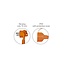 CEE 7/7 (flach/winklig) - CEE 7/3 (gerade) Verlängerungskabel | 3x 1,5mm² | Orange | 20 Meter