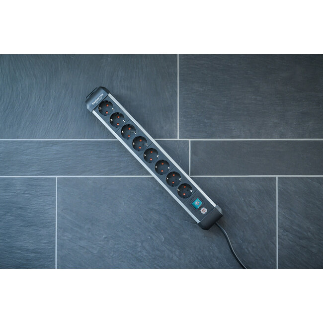 Brennenstuhl Premium-Alu-Line Steckdosenleiste | 8-fach | 3 Meter