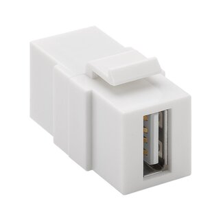Goobay USB-A Keystone Modul | vertikal | USB 2.0 | weiß