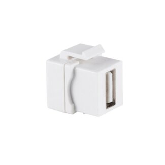 S-Impuls USB-A Keystone Modul | kompakt | USB 2.0 | weiß