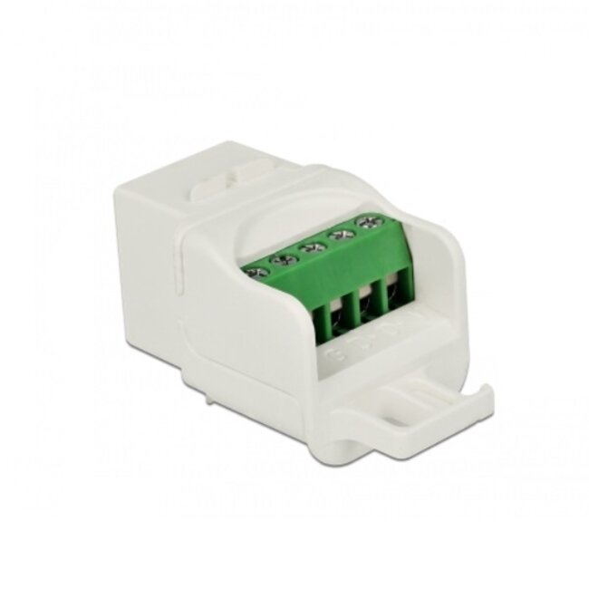 USB-A Keystone-Modul mit Schraubklemme | USB 2.0 | Weiß