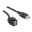 USB-A Winkel Keystone Modul 110° oben | USB 2.0 | Schwarz | 0,30 m