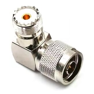 Universal N (m) - UHF (w) Winkeladapter | 50 Ohm