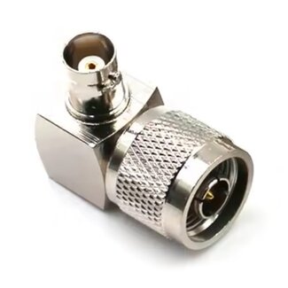 Universal N (m) - BNC (w) Winkeladapter | 50 Ohm