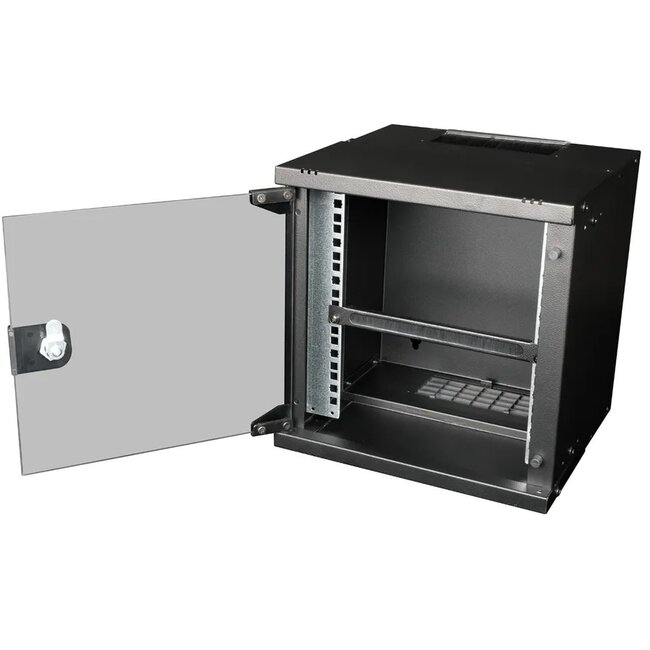 10 Zoll Durchführungsplatte mit Bürste | 0,5U | Schwarz