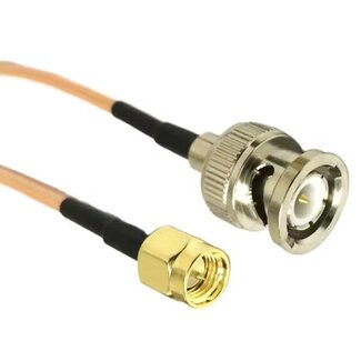 Universal SMA (m) auf BNC (m) Adapterkabel | RG316 | 50 Ohm | 0,5 m