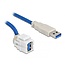 USB-A Winkel Keystone Modul 110° oben - USB-A (m) | USB3.0 5 Gbps | Weiß | 0,50 m