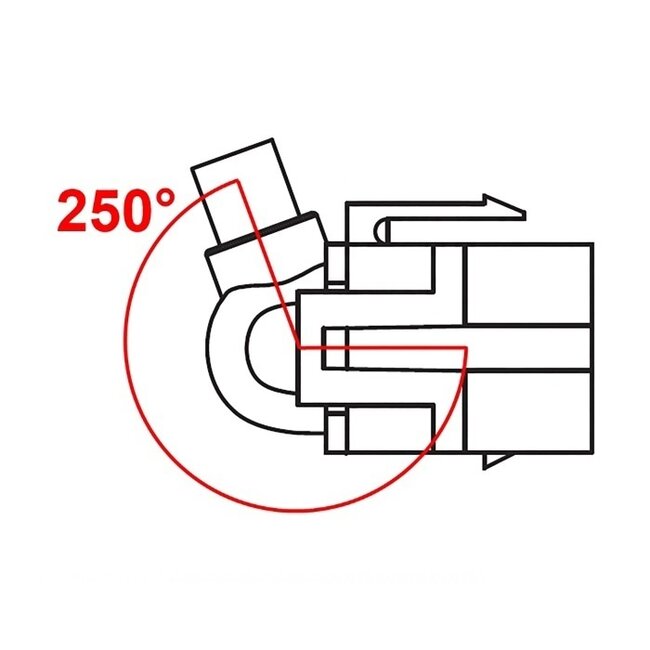 USB-A Winkel Keystone Modul (110° oben) - USB-C (m) | USB3.0 5 Gbps | Schwarz | 0,50 m