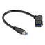 USB-A Winkel Keystone Modul - USB-A (m) | Einbaurahmen | USB3.0 5 Gbps | Schwarz | 0,30 m