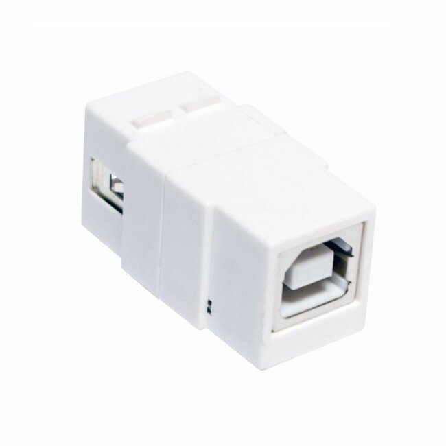 USB-A - USB-B Keystone Modul | USB2.0 | Weiß