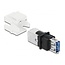 USB-A - USB-B Keystone Modul | beidseitig | USB3.0 5 Gbps | weiß
