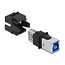 USB-A - USB-B Keystone Modul | beidseitig | USB3.0 5 Gbps | schwarz
