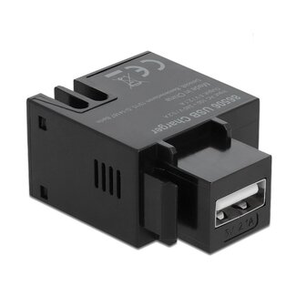 DeLOCK USB-A Keystone Ladegerät Modul 10,5W Schwarz