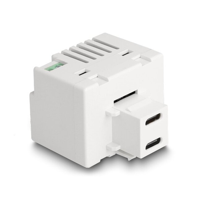 2x USB-C Keystone Ladegerät Modul 20W Weiß