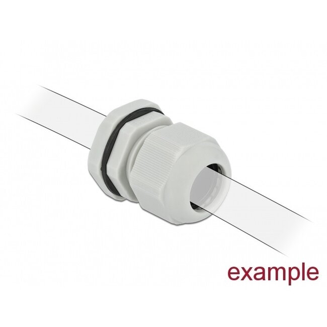 Kabelverschraubung PG7 3-6,5 mm IP68 Grau 10 Stück