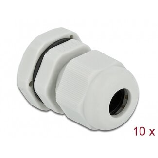 DeLOCK Kabelverschraubung PG9 4-8 mm IP68 Grau 10 Stück