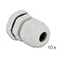 Kabelverschraubung PG9 4-8 mm IP68 Grau 10 Stück