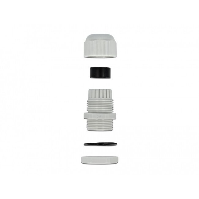 Kabelverschraubung PG9 4-8 mm IP68 Grau 10 Stück