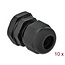 Kabelverschraubung PG11 5-10 mm IP68 Schwarz 10 Stück
