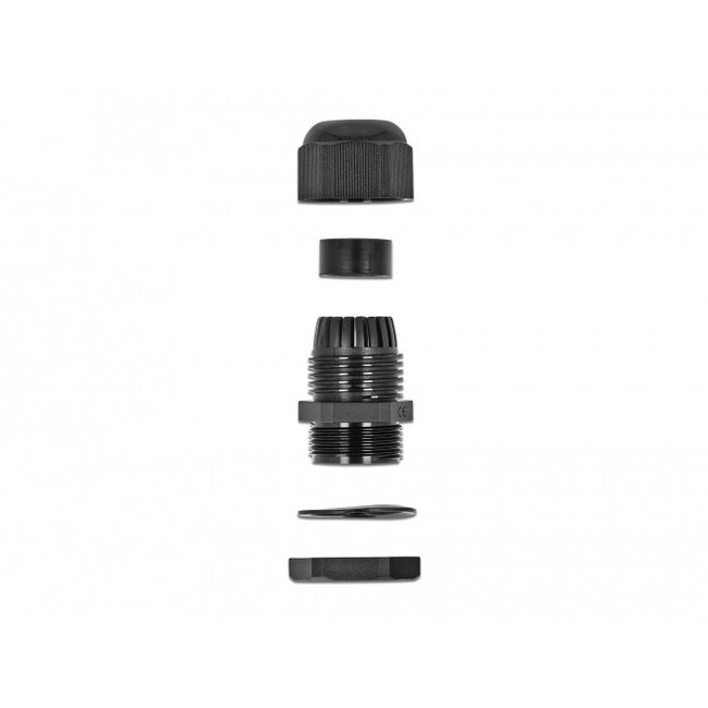 Kabelverschraubung PG11 5-10 mm IP68 Schwarz 10 Stück