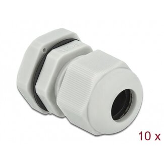 DeLOCK Kabelverschraubung PG11 5-10 mm IP68 Grau 10 Stück