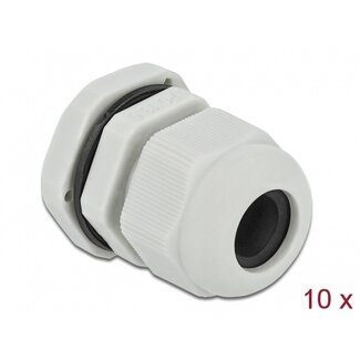 DeLOCK Kabelverschraubung PG13.5 | 6-12 mm | IP68 | Grau | 10 Stück