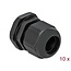 Kabelverschraubung PG19 12-15 mm IP68 Schwarz 10 Stück