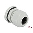 Kabelverschraubung PG19 12-15 mm IP68 Grau 10 Stück