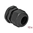 Kabelverschraubung PG21 13-18 mm IP68 Schwarz 10 Stück