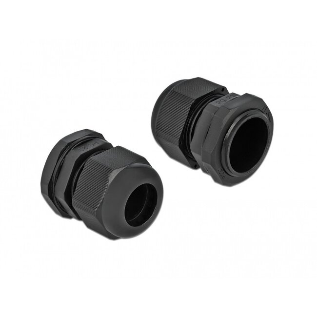 Kabelverschraubung PG21 13-18 mm IP68 Schwarz 10 Stück
