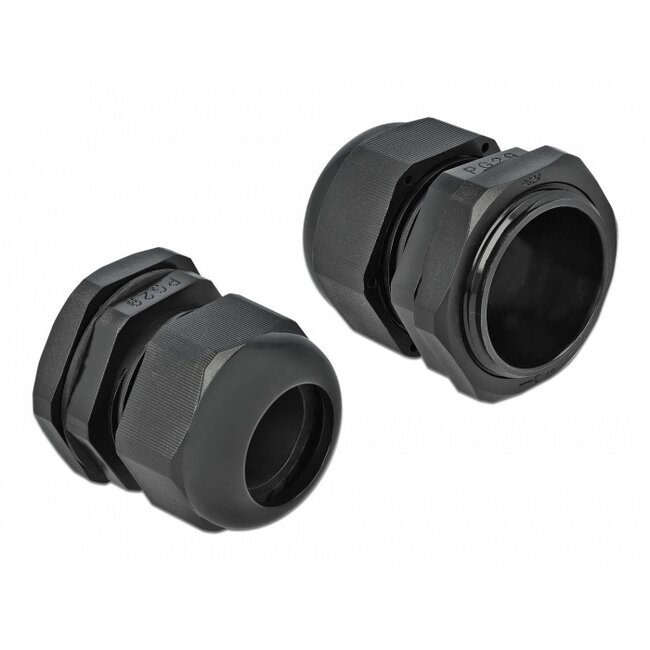 Kabelverschraubung PG29 18-25 mm IP68 Schwarz 10 Stück